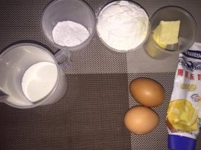 准备材料，融化黄油