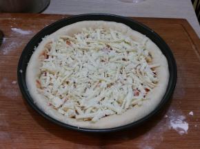 铺上马苏里拉的2/3