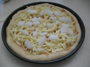 摆上切碎的洋葱