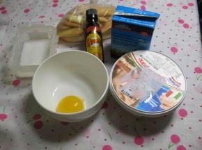 东西都准备好，手指饼是我事先做好的