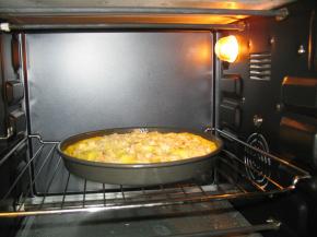 把烤箱调整上加热管120度,下加热管180,烤20分钟