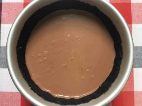 倒入模具里，轻震几下