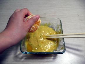 挤入桔子汁抖匀