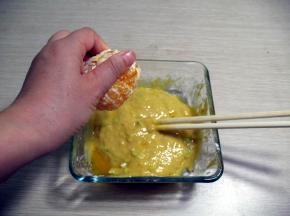 挤入桔子汁抖匀