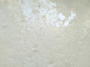 把油均匀抹开，(可以折起面皮对着油涂抹，或者用刷子刷开也可)然后均匀撒适量的盐