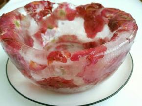 重复上边的步骤，直到水全部冻住鲜花