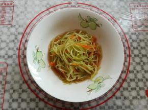 莴苣丝混合均匀就可以上桌吃了