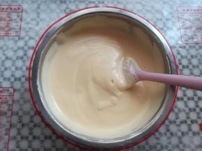 蛋糕糊混合好的状态