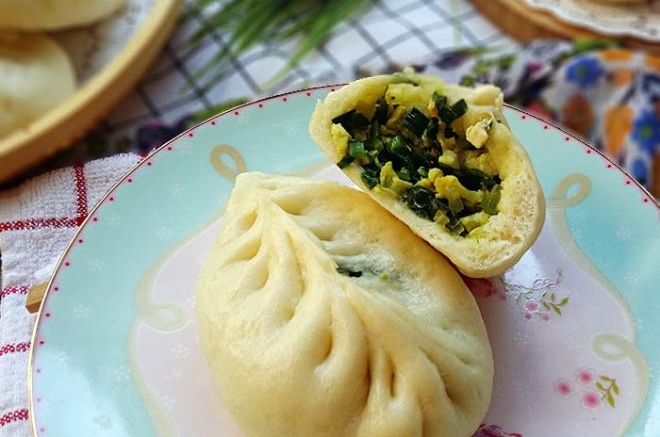 【韭菜鸡蛋豆腐包子】：从此爱上素馅包子
