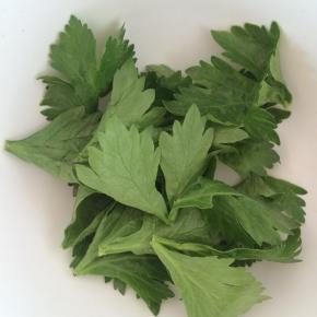 芹菜叶清洗干净。