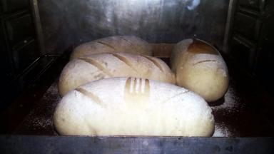 烤箱预热180度，中层，烤25分钟，至面包表面烤成金黄色。（温度及时间按自家烤箱灵活掌握）