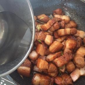 加入适量水，没过肉块。大火烧开，小火慢炖约40分钟。