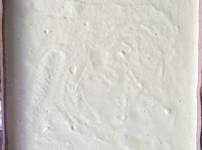 面糊倒入方盘中，烤箱预热，175度20分钟（具体温度视自家烤箱而定）