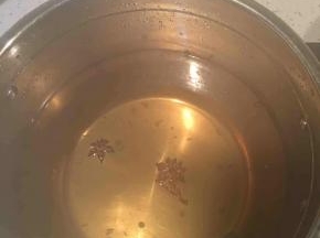 煮到水的颜色偏深，晾凉