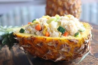 好吃又好看的菠萝炒饭。