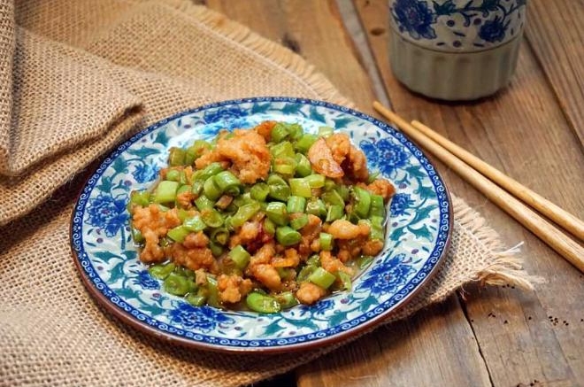 肉末炒菜豆