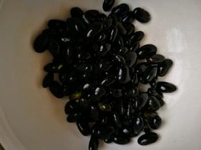 泡好的黑豆 泡黑豆的水不要，将黑豆用清水洗一遍