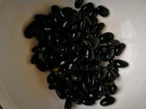 泡好的黑豆 泡黑豆的水不要，将黑豆用清水洗一遍