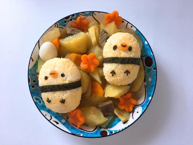 萌萌哒咖喱小鸡饭团