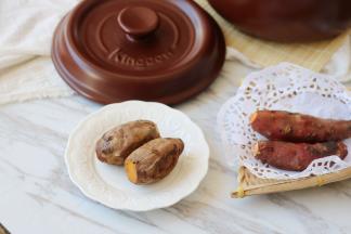 红薯放到温温的手感吃比较舒服