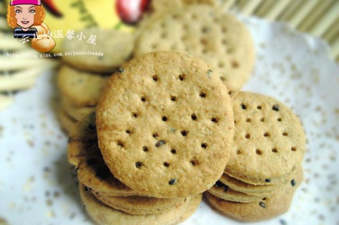 低卡路里饼干---黑芝麻全麦消化饼干