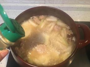 加盐，关火，加胡椒粉