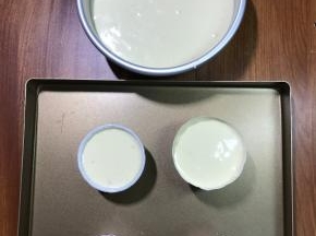 分装了几个纸杯，纸杯8分满。以及一个6寸阳极模具。