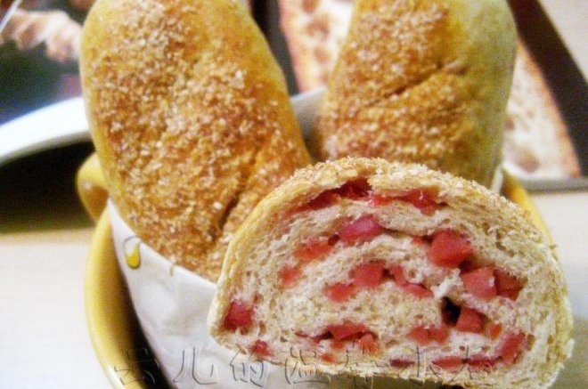 豆渣胚芽火腿餐包