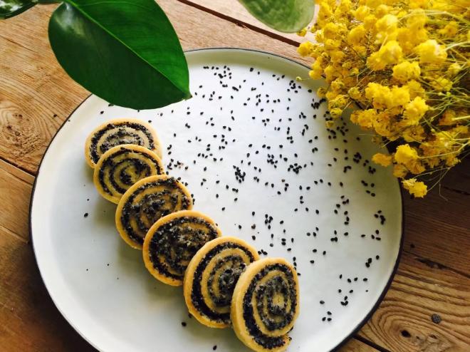 黑芝蔴年轮饼干