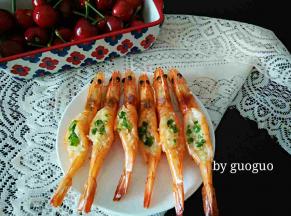 美味的烤虾完成