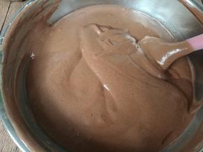 混合好的蛋糊状态。