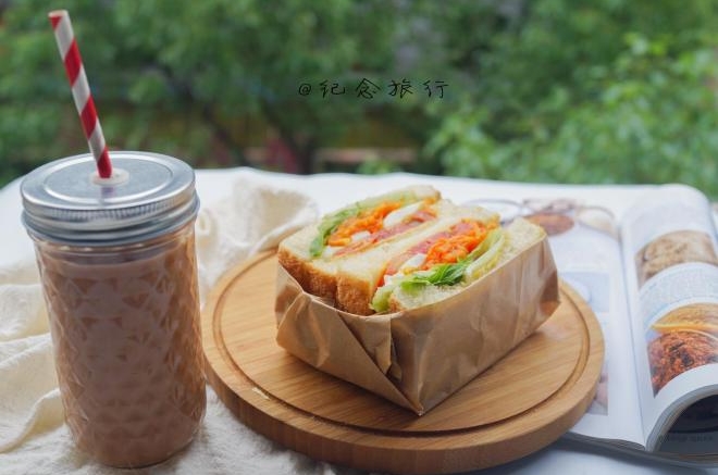 洋气的早餐 网红沼三明治