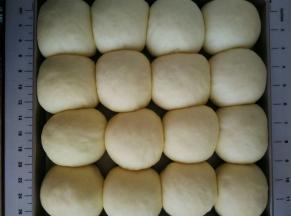 待面团发酵至2倍大时，停止发酵