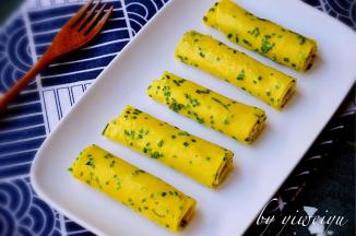 一切二，卷起来摆盘