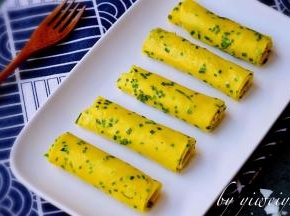 一切二，卷起来摆盘