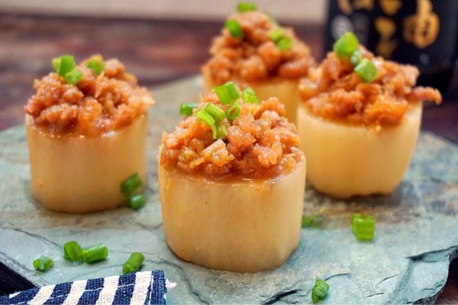 肉末趴白萝卜煮