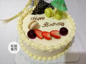 表面用模具刻出字，用甘纳许描出字体，发挥想象自己装饰一下，美美的啦！