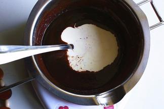 直接加入没有打发的45g淡奶油，拌匀即可