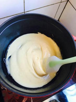 用硅胶铲搅拌。