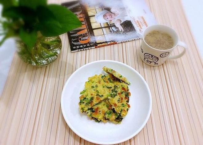 米饭蔬菜鸡蛋饼