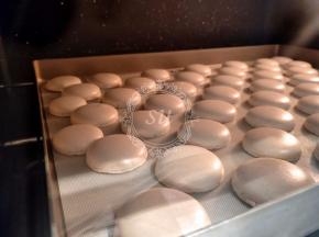 放入烤箱中层。温度调整为 160℃ ，15分钟，后转130℃继续烘烤5分钟