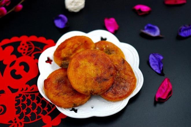 豆沙馅南瓜饼