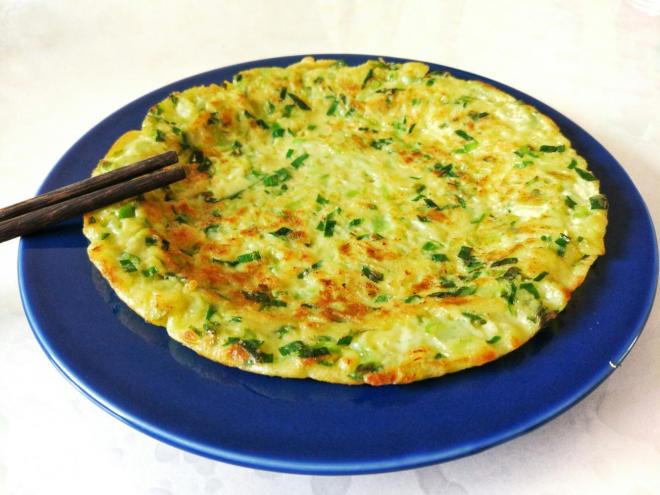 丝瓜韭菜饼