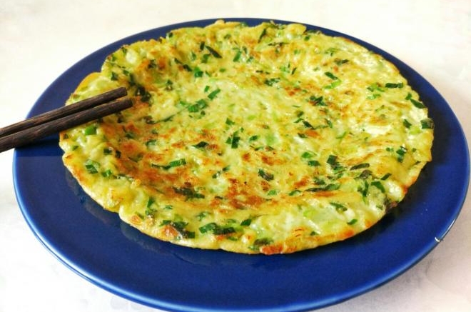丝瓜韭菜饼