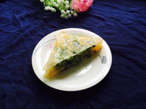 简单的云吞皮葱花煎饼就做好了