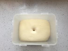 发到两倍大，手指沾面粉戳孔不回缩不塌陷