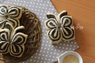 黑芝麻蝴蝶馒头