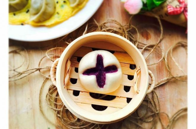 紫薯开花馒头
