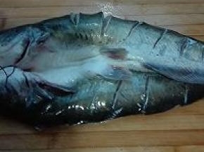 2. 背部用刀划上几下，便于入味