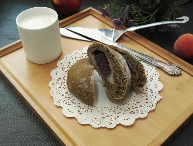 抹茶麻薯豆沙软欧包